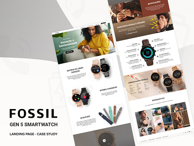 Fossil Brazil - Landing Page case study design fossil landing page ui ux
