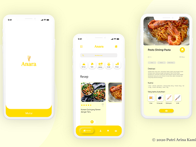 Anara App app branding design fnb food app mobile ui uiux