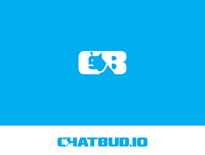 CHATBUD CB LOGO buddy chat chatbot creative deisgn dog dog logo icon logo minimal typography vector