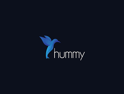 Hummingbird Logo Design bird blue branding design hummingbird icon illustrator logo minimal
