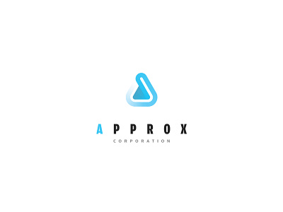 Approx Logo Design app app design blue corporation logo symbol triangle typography