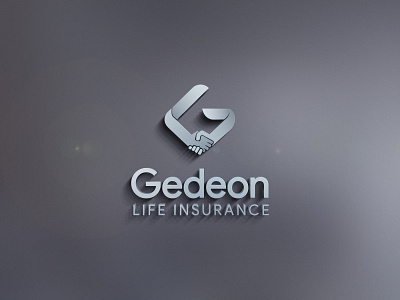 Gedeon Life Insurance Handshaking Logo Design branding creative design gedeon icon insurance life logo logodesign minimal typography