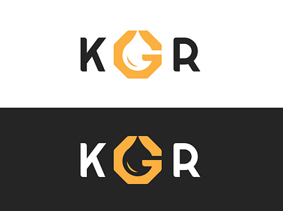 KGR OIL HONEY DROP LOGO DESIGN branding creative design drop g icon kgr letter logo logodesign minimal oil typography vector