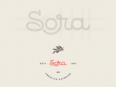 Sora Creative Catering catering construction creative culinary food gourmet logo olive
