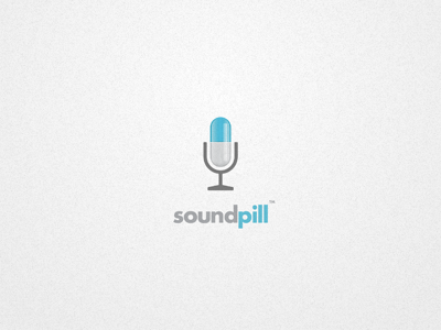 Soundpill logo mic microphone music pill sound wip