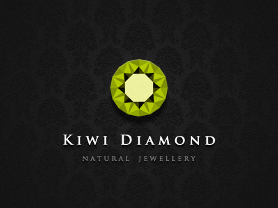 Kiwi Diamond elegance elegant fashion fruit green jewelery jewellery logo nature