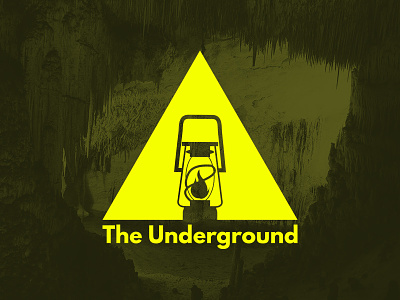 The Underground Branding Concept branding cave lantern logo minimal outdoors outside rustic