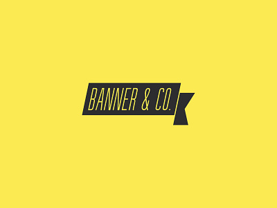 Banner & Co. Branding agency boutique branding firm flag logo minimal yellow