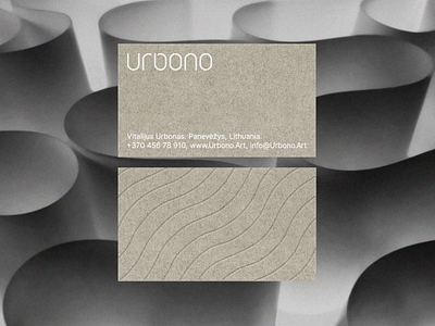 Urbono ceramic art — 2 sided business card branding lettermark logo logotype minimal pattern print typography