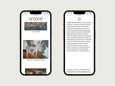 Urbono.Art / Portfolio website / One button design art branding design minimal onebuttondesign portfolio typography ui ux