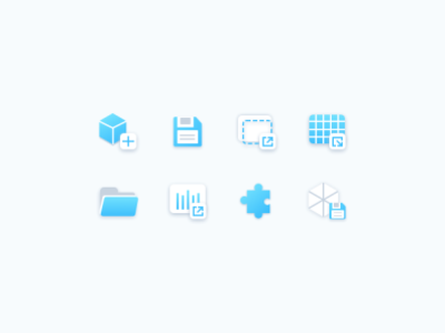 Mass spectrometry software icon set export icon icon set iconography icons import mass matrix model open plugin save signal software spectrometry