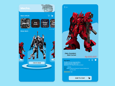 GUNDAM Mobile/iOS App android android app android app design app app design branding e commerce game gundam homepage ios mecha minimal minimalist mobile mobile app design mobile ui shop toy design ui uidesign uiux