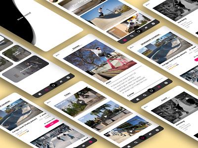 Skateboarding Mobile application android android app android app design app minimal skateboard skateboard graphics skateboarder skateboarding uidesign uiux uxdesign