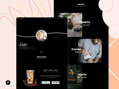 UI Web Design Coffe coffee coffee shop coffeshop kopi web design