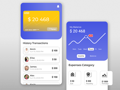 Financial adobe xd design figma frontend illustration mobile app mobile ui ui uiuxdesign vector