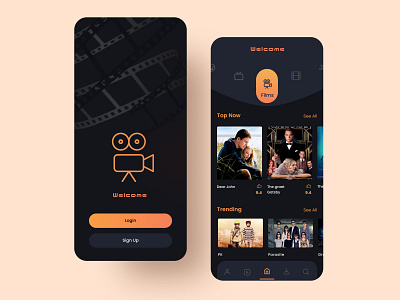 Movie Streaming App app design ui ux