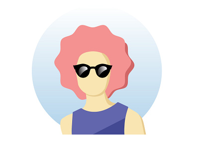 Illustration - Girl with Sunglasses 2d adobe illustrator illustration vector