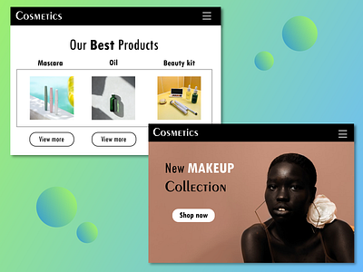 UI Mockup Website Design - Cosmetics