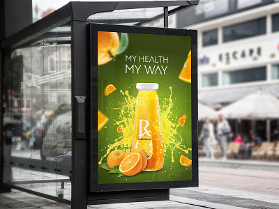 Rich Juice design identity illustration juice manipulation orange photoshop splash typography