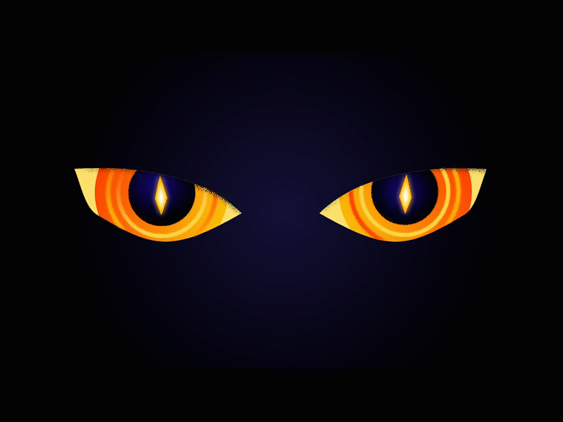 Eyes animation rig aftereffects animation art cartoon cat eyes illustration motion design motion graphic