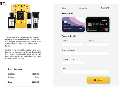 Credit Card Checkout Page