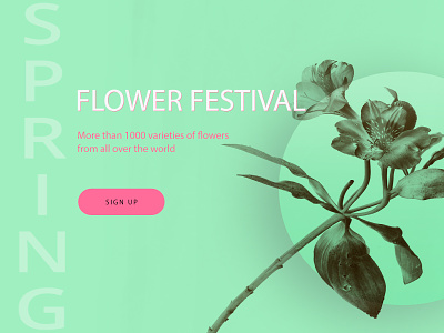 Flower festival banner design branding design logo minimal photoshop typography ui ux web webdesign website