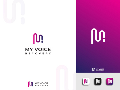 M logo app brand brandauxin branding colorful company logo custom logo design illustration logo m logo minimal modern music app music logo rounded typography vector voice logo watercolor