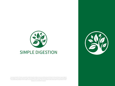 Natural Logo abstract logo blue brand brand identity brandauxin branding circle design drag flat icon illustration leaf logotype minimal modern logo tree logo ui ux vector