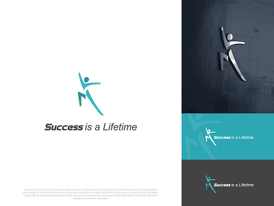 Success Logo 3d logo app brand brand identity brandauxin branding business logo company logo custom logo design free free life icon illustration life man success typography vector water mark