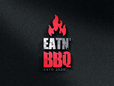 BBQ Logo 3d logo app bbq blue brand brand identity brandauxin branding business logo company logo custom logo design eatn estd fire icon illustration logo typography vector