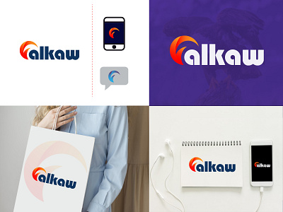 Falkaw 3d 3d logo bag brand design brand identity brandauxin branding colorfull eagle f letter logo f logo fashion flat gradient icon minimal pad phone typography vector