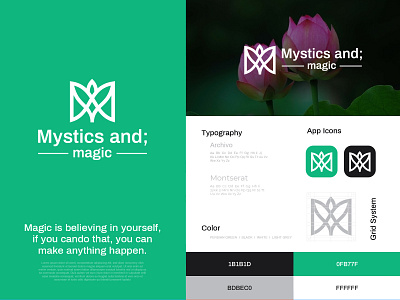 Mystics and magic archivo brand brandauxin branding colorful flat geometric art geometric design icon illustration logo lotas m letter logo m logo magic minimal mystics and magic mystics and magic typography vector