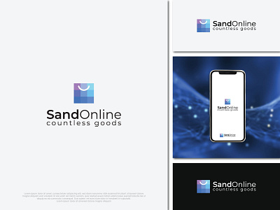 Sand Online aplication app brand brand design brand identity brandauxin branding design flat icon iconography icons illustration logo minimal online shop online store typography vector