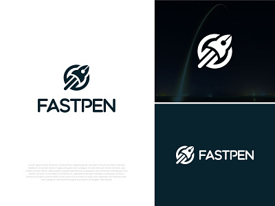 Fast Pen animation brand brandauxin branding clean custom fast fastpen geometric graphic design icon illustration logo minimal modern pen typography vector