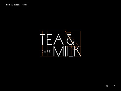 Tea & Milk logo grid branding brands design golden ratio goldenratio inspiration layout logo logotype type typography