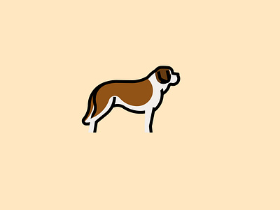 St. Bernard dog illustration logo st. bernard
