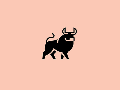 Bull bull cow icon illustration logo minimal toro