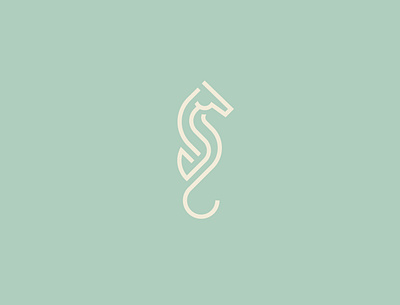 Seahorse horse icon illustration logo minimal sea seahorse