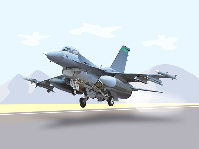 F16 Fighter Jet Illustration