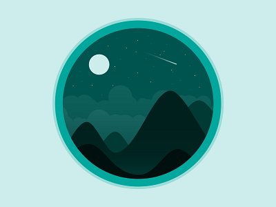 Nature's Evening View Illustration design evening hills illustration landscape landscape design landscape illustration moon moonlight moonshine mountains nature nature art nature illustration sky stars vector vector art vector illustration