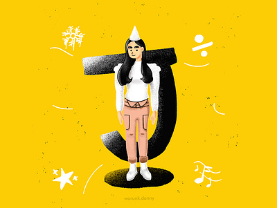 She, the J animation birthday design flat flat illustration girl illustration illustration people illustration