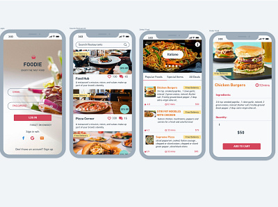 Foodie app branding design mobile mobile app mobile app design mobile design mobile ui ui ux