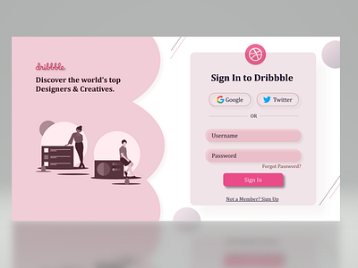 Dribble-login-page