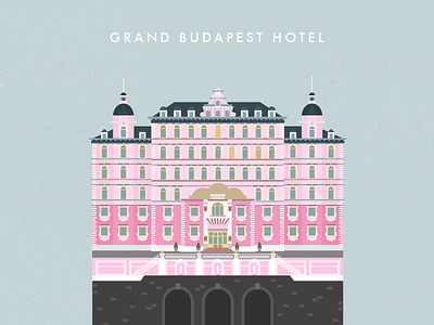 Dribbble 020 architecture building fanboy grand budapest hotel hotel illustration wes anderson