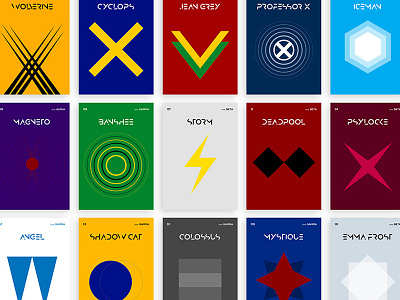 Marvel X-Men Minimalist Poster