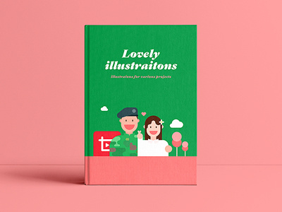Flat illustrations for various projects colorful cute flat fresh happy illust joy love neat world