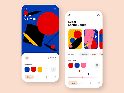 02. Modern Art Poster App app art colorfull dailyui drawing mobile modern poster screen ui