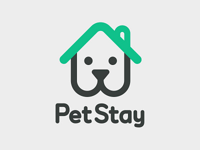 PetStay Logo design animal cat dog dog logo home house pet puppy stay