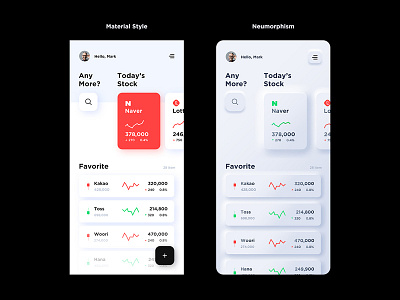 Redesign : Skeuomorph Easy stock trading app