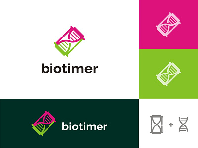 Biotimer Genetics brand branding concept design geometric idea identity line logo logotype modern shape symbol technology trademark unique
